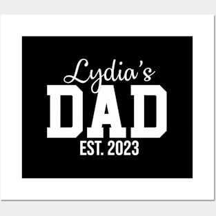 Lydia'S Dad Est. 2023 Papa Awesome For Daddy Posters and Art